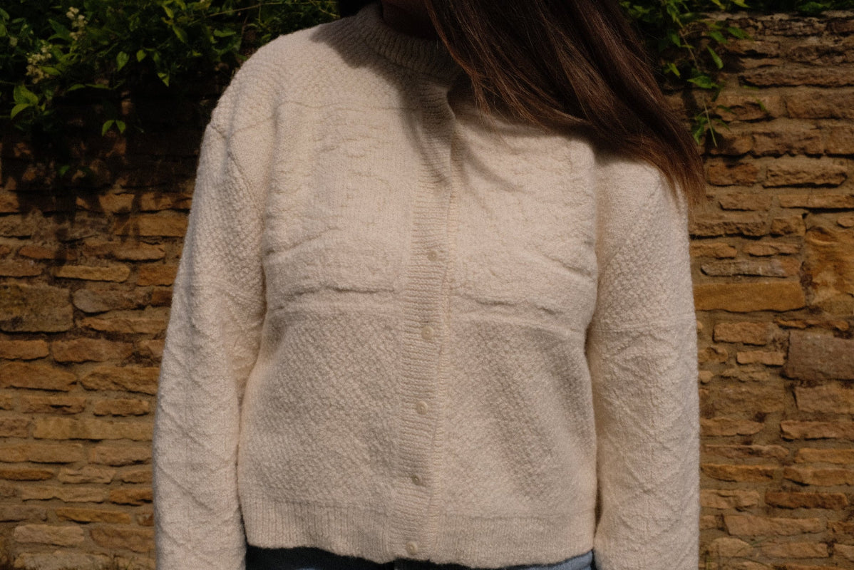 Athena Cardigan – Ivory Alpaca