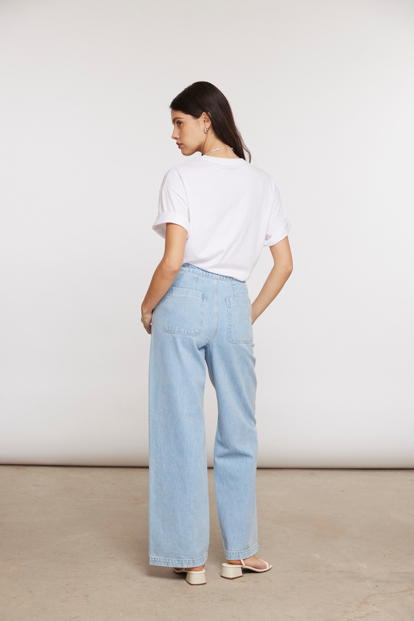 Margot High-Rise Flare Jean in Sunbleached - seventy + mochi