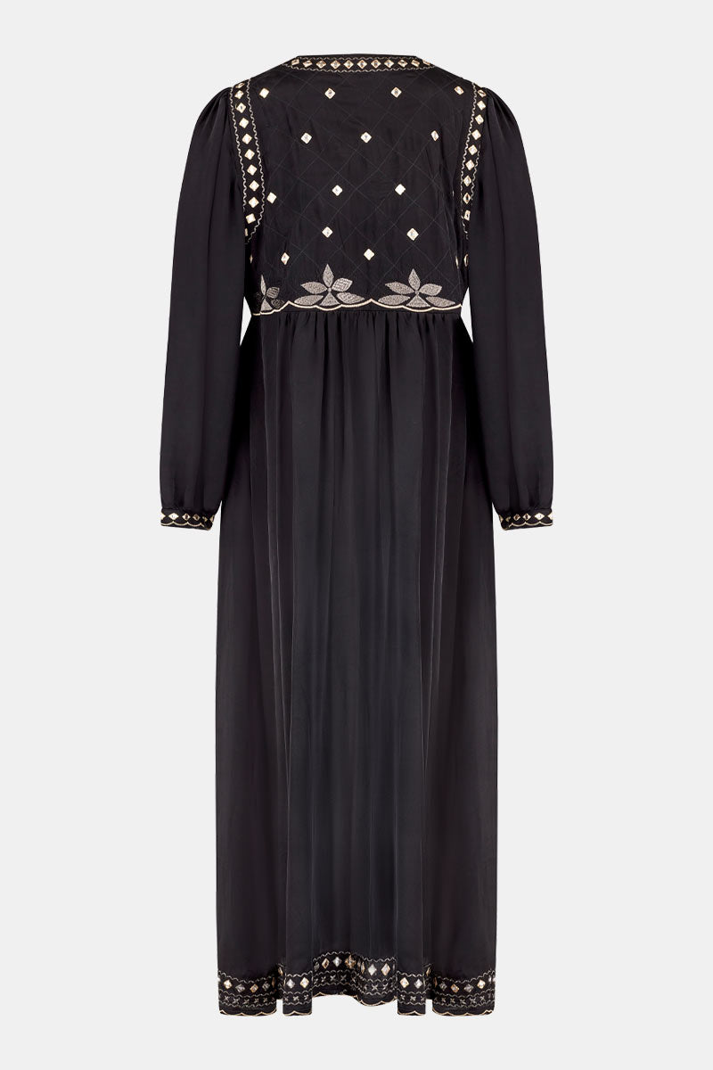 Damia Embroidered Midi Dress