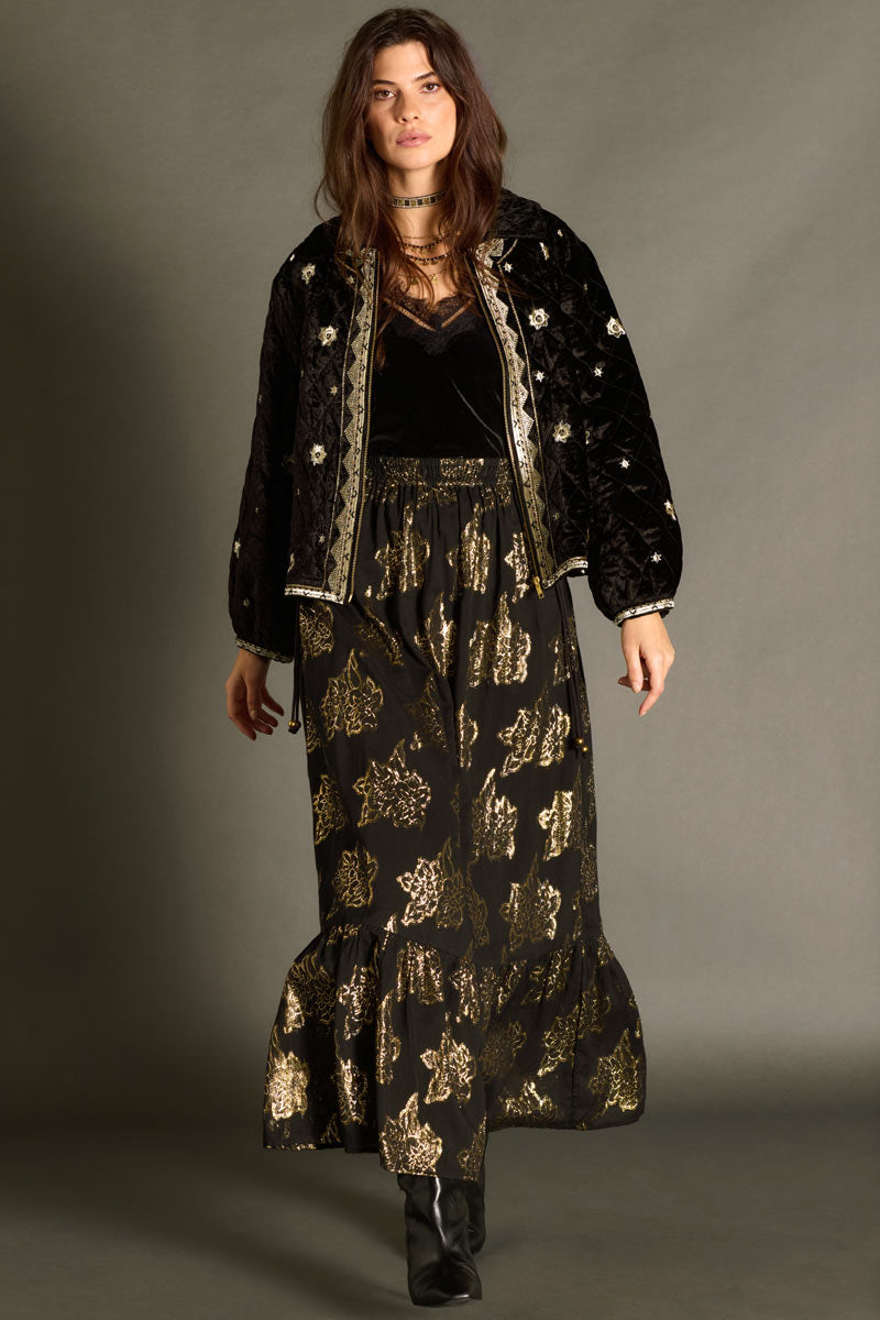 Amande Velvet Embroidered Jacket