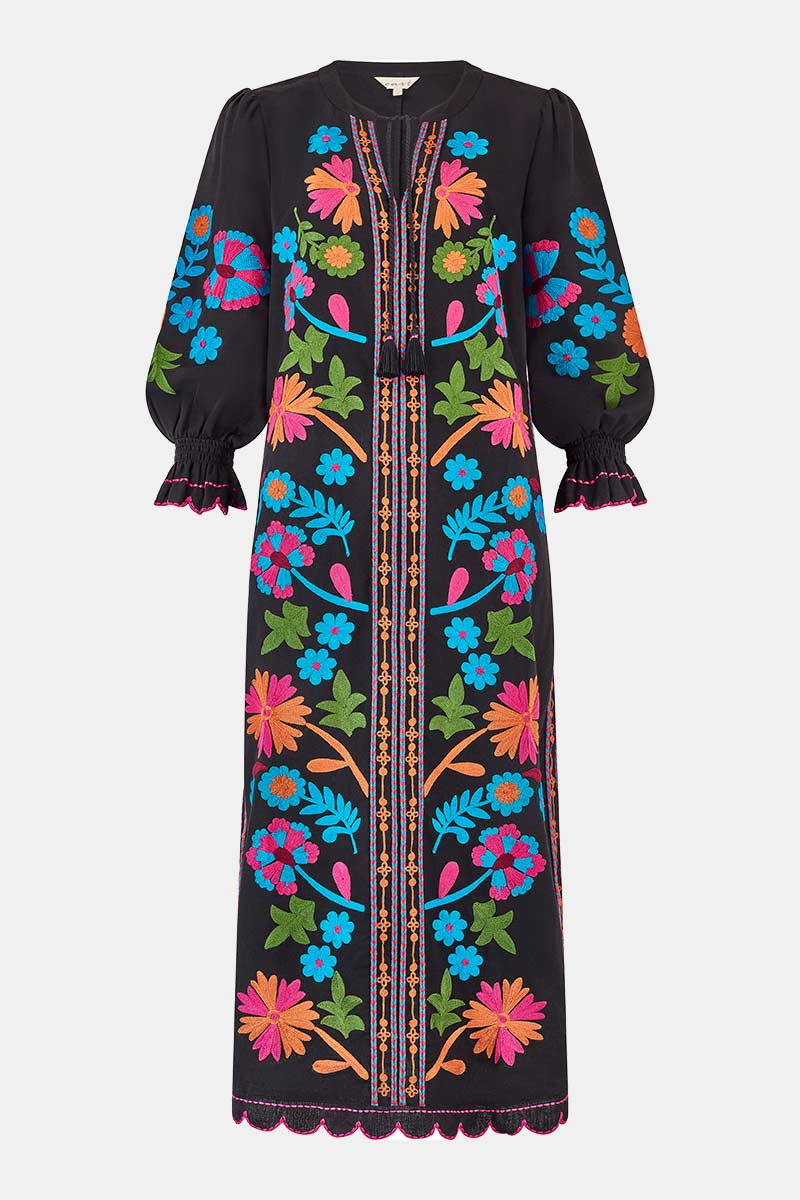 Front shot. East Keoni Embroidered Dress.