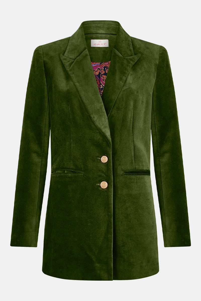 Front shot. East Heritage Velaris Green Blazer