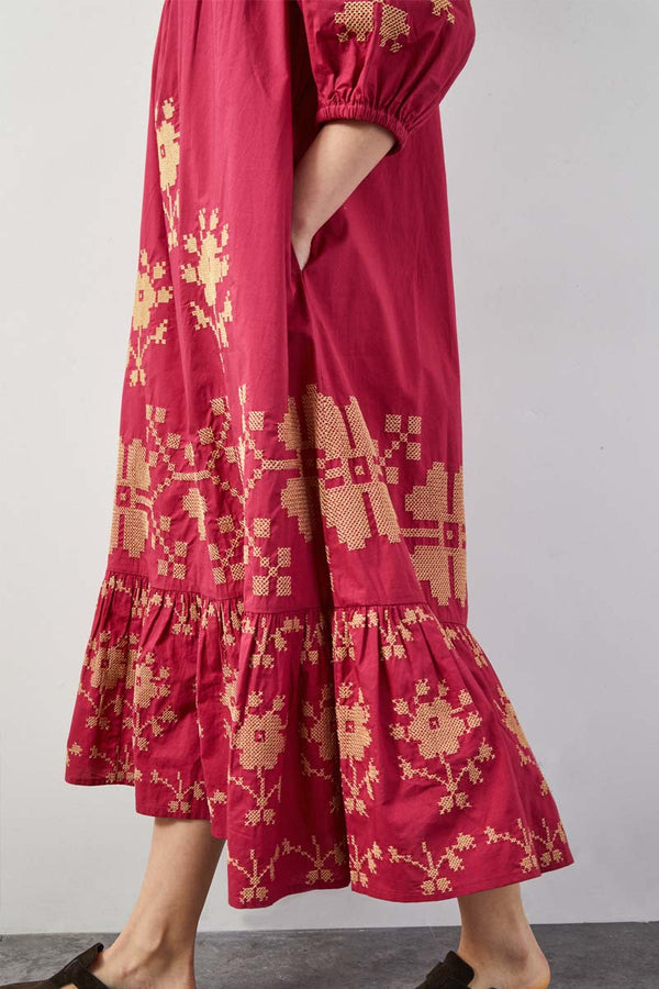 Diya Floral Embroidered Dress