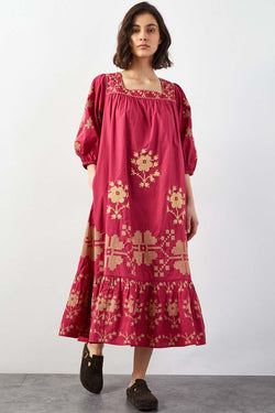 Diya Floral Embroidered Dress