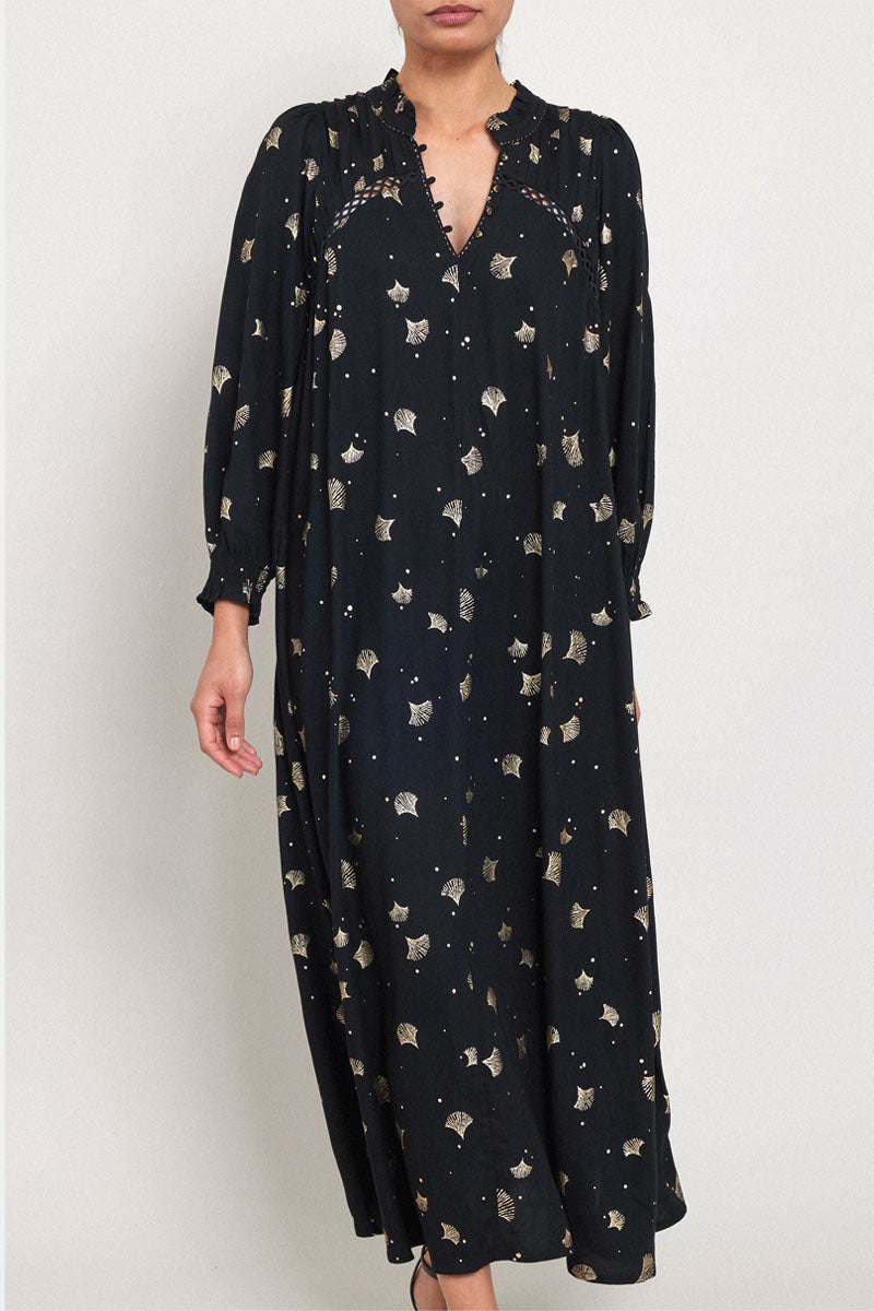 Monika Foil Print Maxi Dress