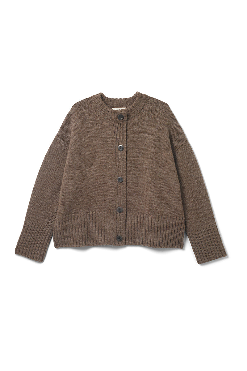 Raye British Wool Cardigan Peat