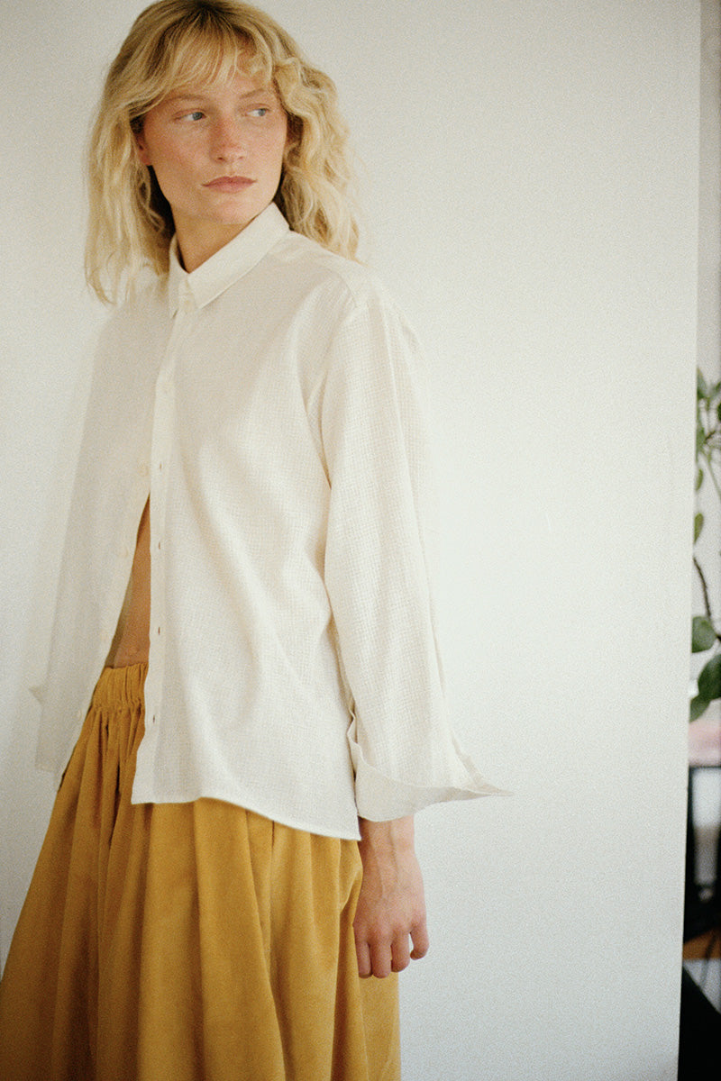 Tina Corduroy Midi Skirt Yellow Ochre