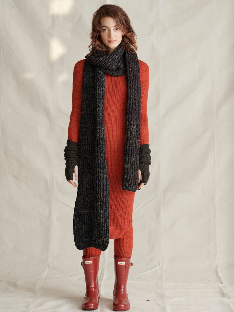 Eccleston Scarf in Peat & Sloe Mouline