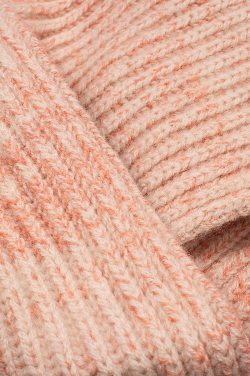 Eccleston Scarf in Ecru & Coral Mouline