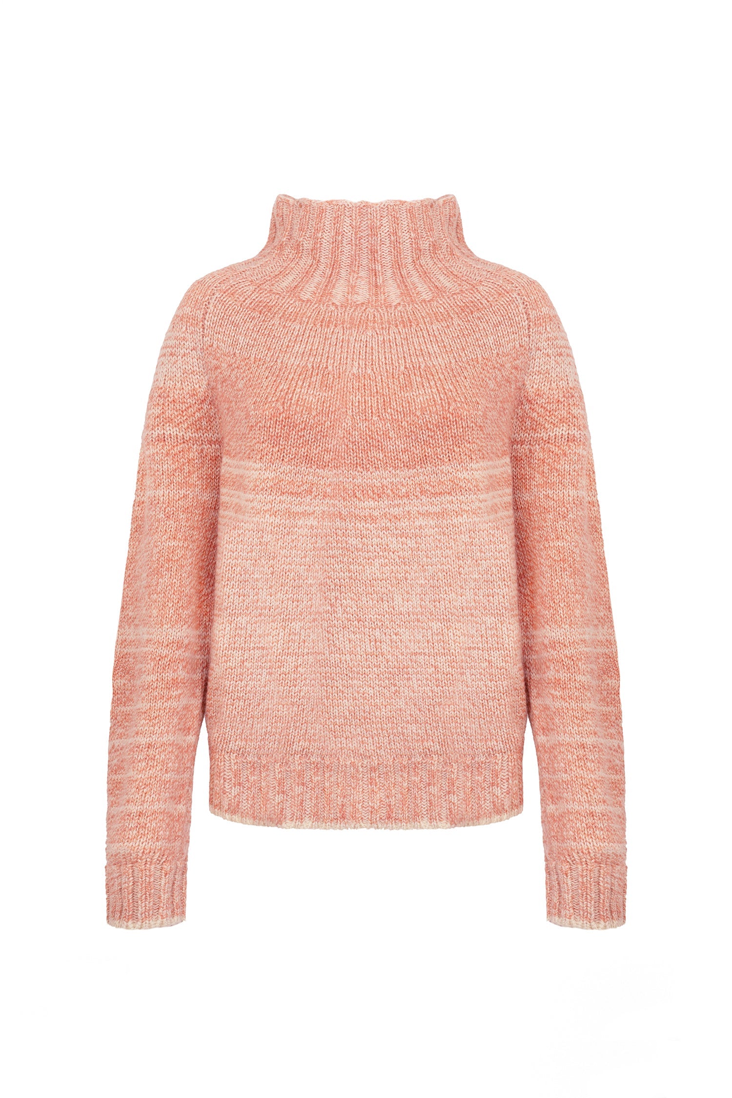 Eccleston Jumper in Ecru & Coral Mouline