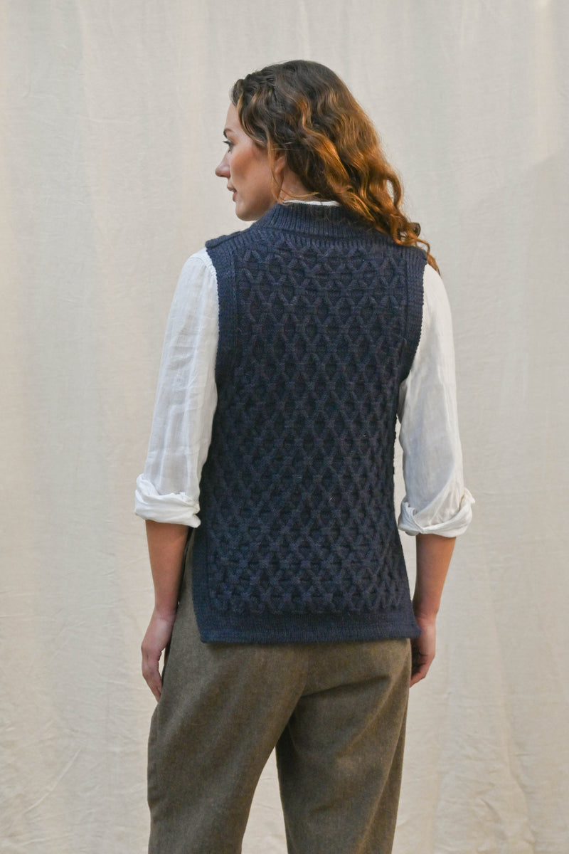 The Elba British Wool Tabard in Navy