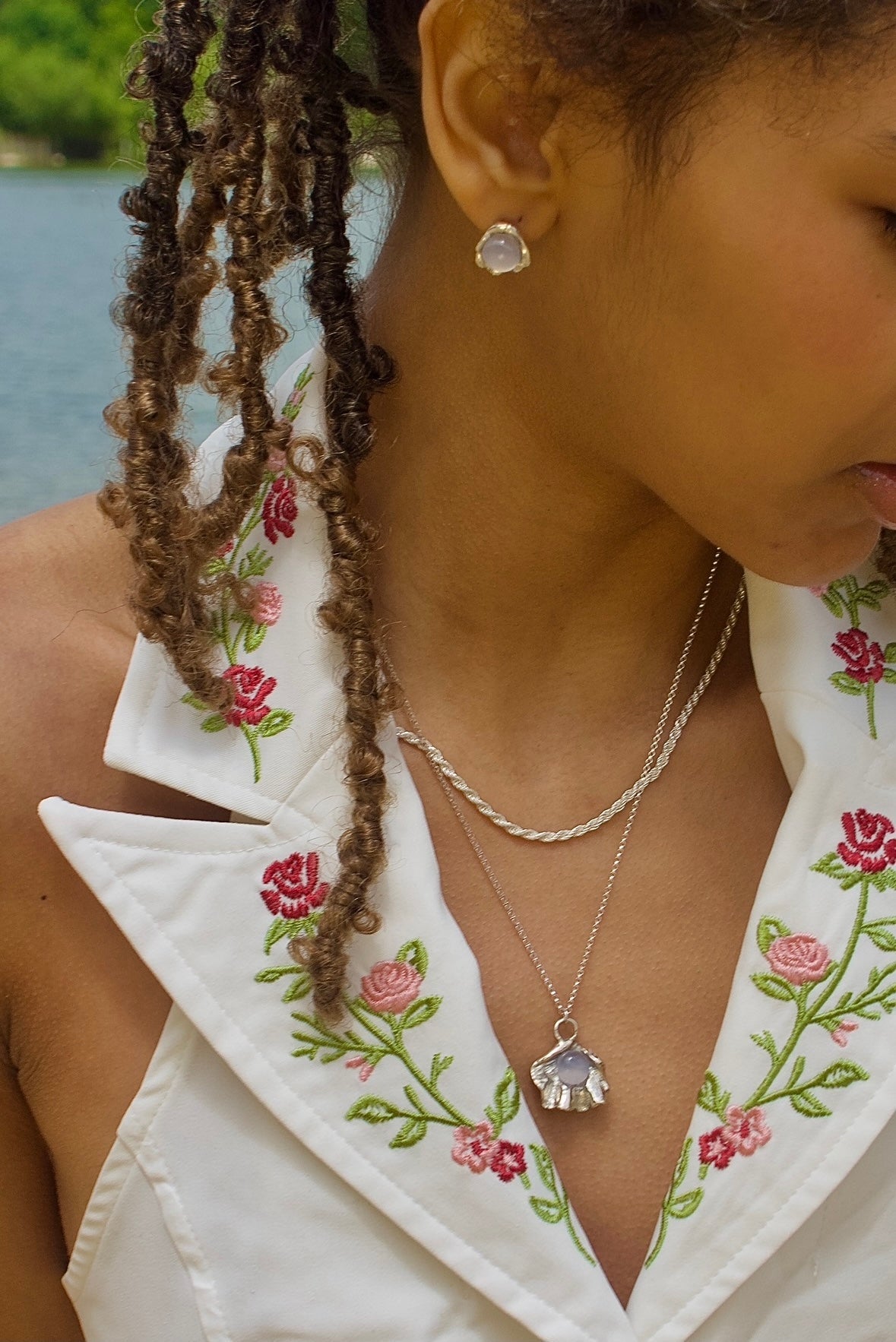 Melite Blue Handcrafted Earrings