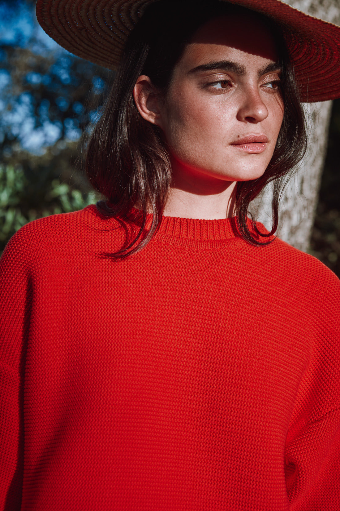 GERALDINE Oversize Tee in Organic Cotton - Red