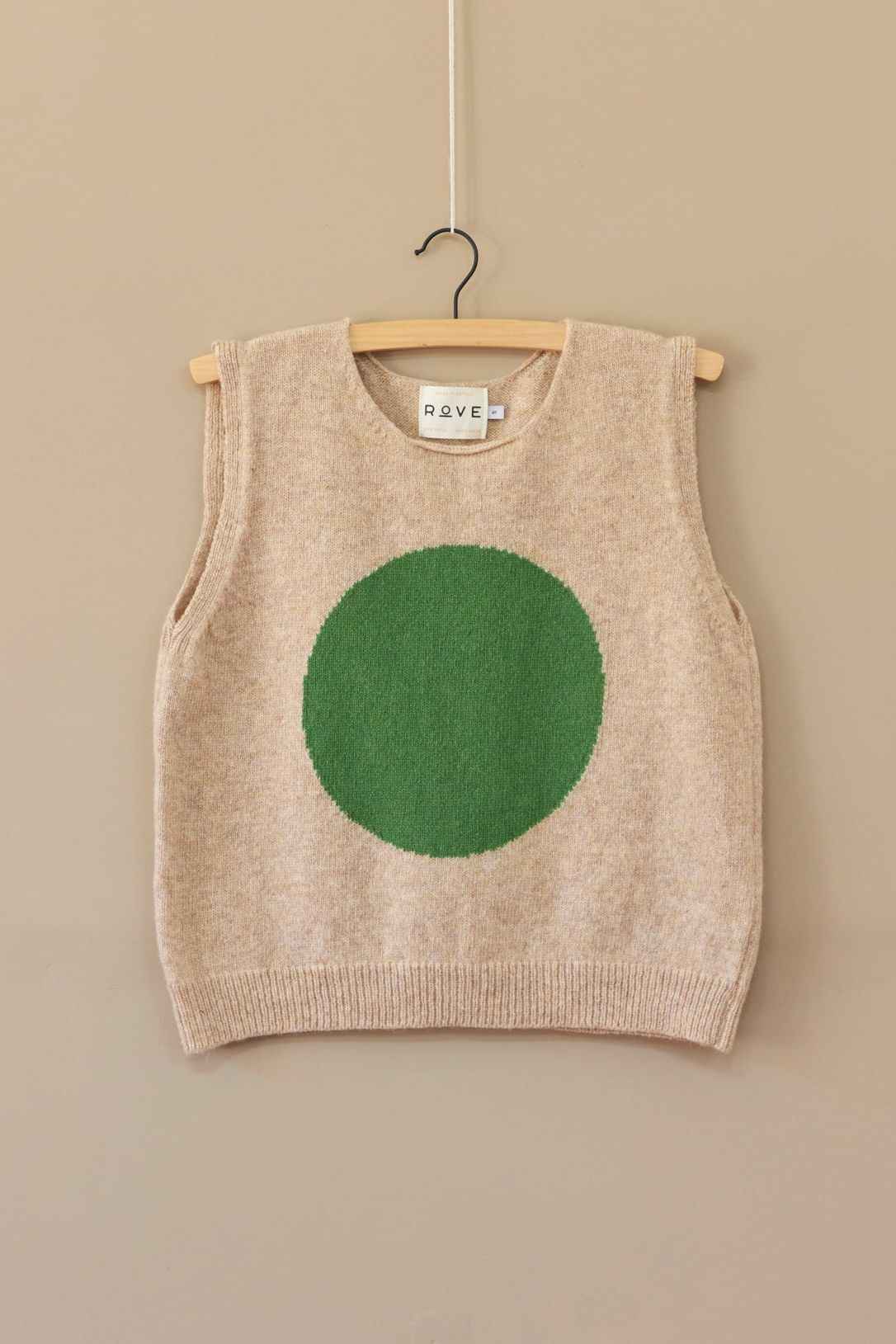 Green Dot Knitted Top