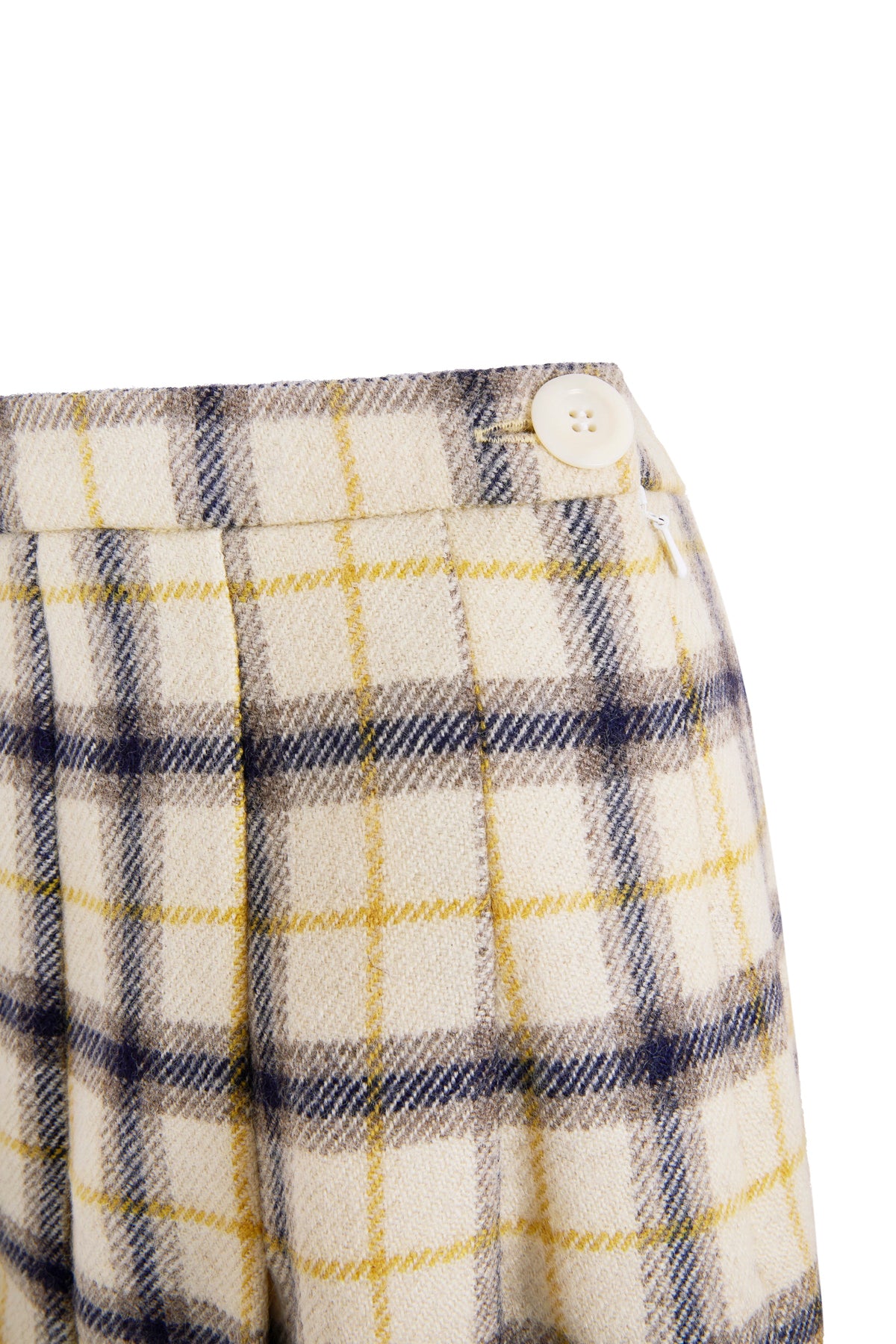 Bellingham Pleated Skirt in Yolk Check