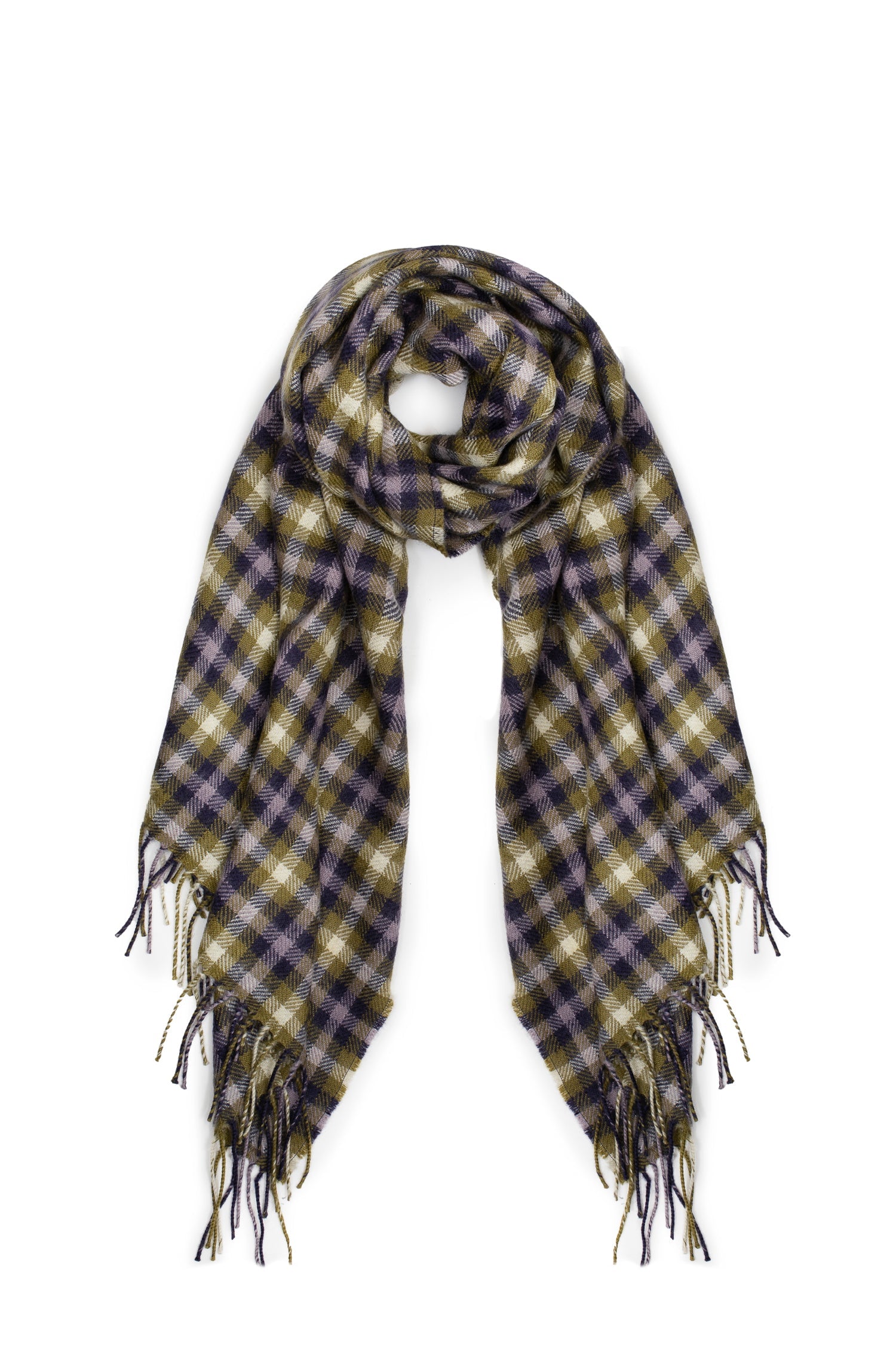 Penrith Blanket Scarf in Lilac Tartan