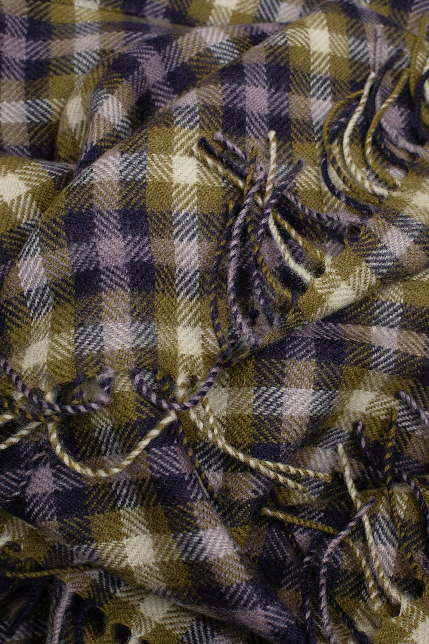 Penrith Blanket Scarf in Lilac Tartan