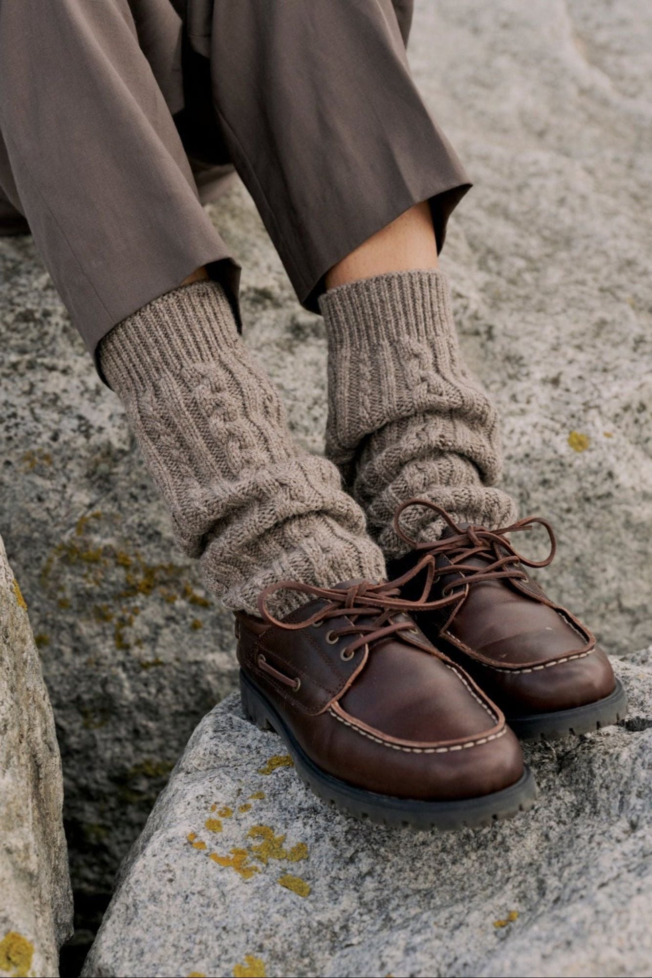 Whitby Leg Warmers in Slate