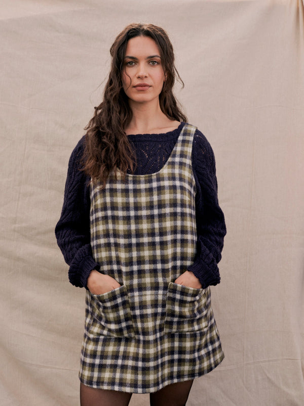 Penrith Mini Dress in Forest Tartan