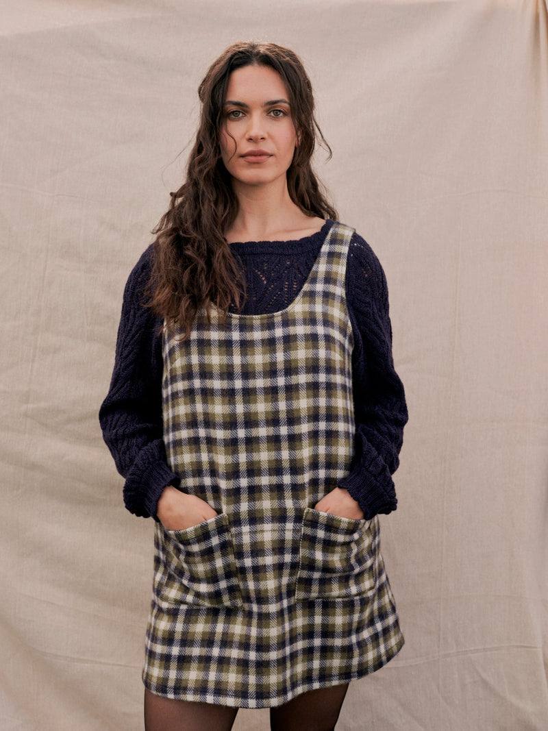 Penrith Mini Dress in Forest Tartan