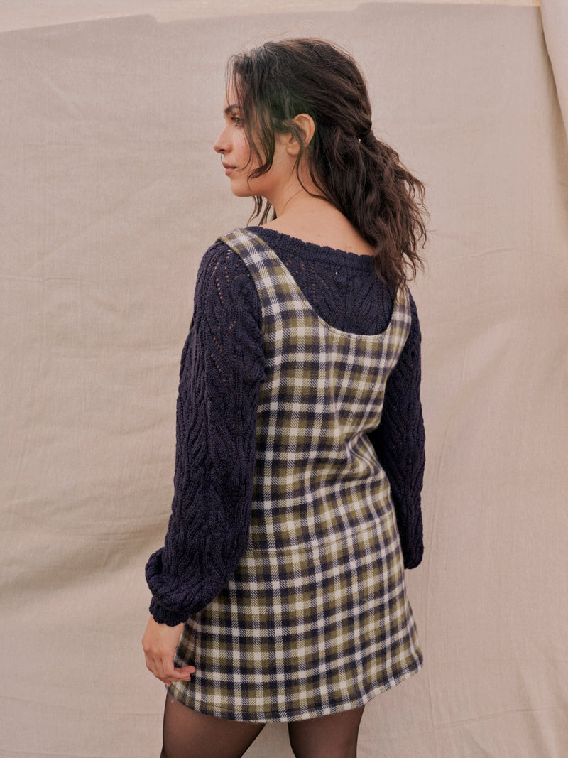 Penrith Mini Dress in Forest Tartan