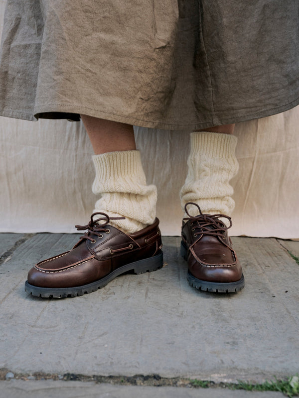 Whitby Leg Warmers in Ecru