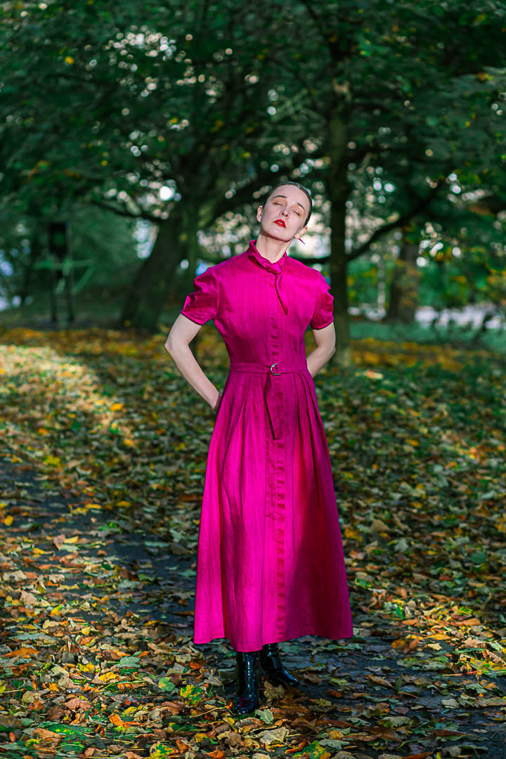 pink 50s dress