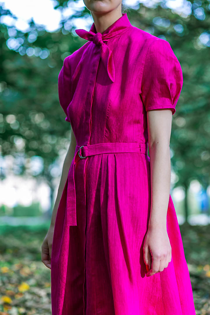 pink dress with sleeves