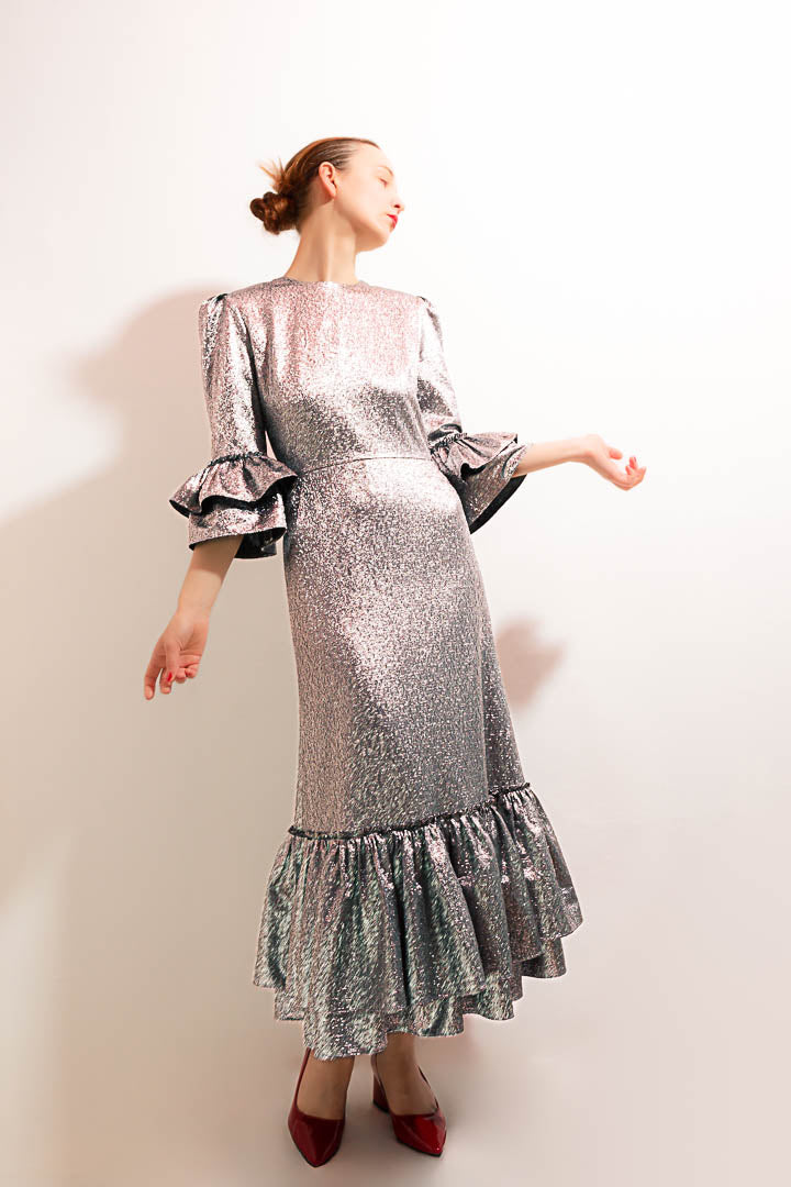 Metallic Christmas dress