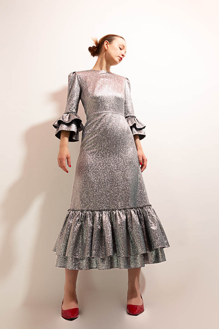 silver christmas dress