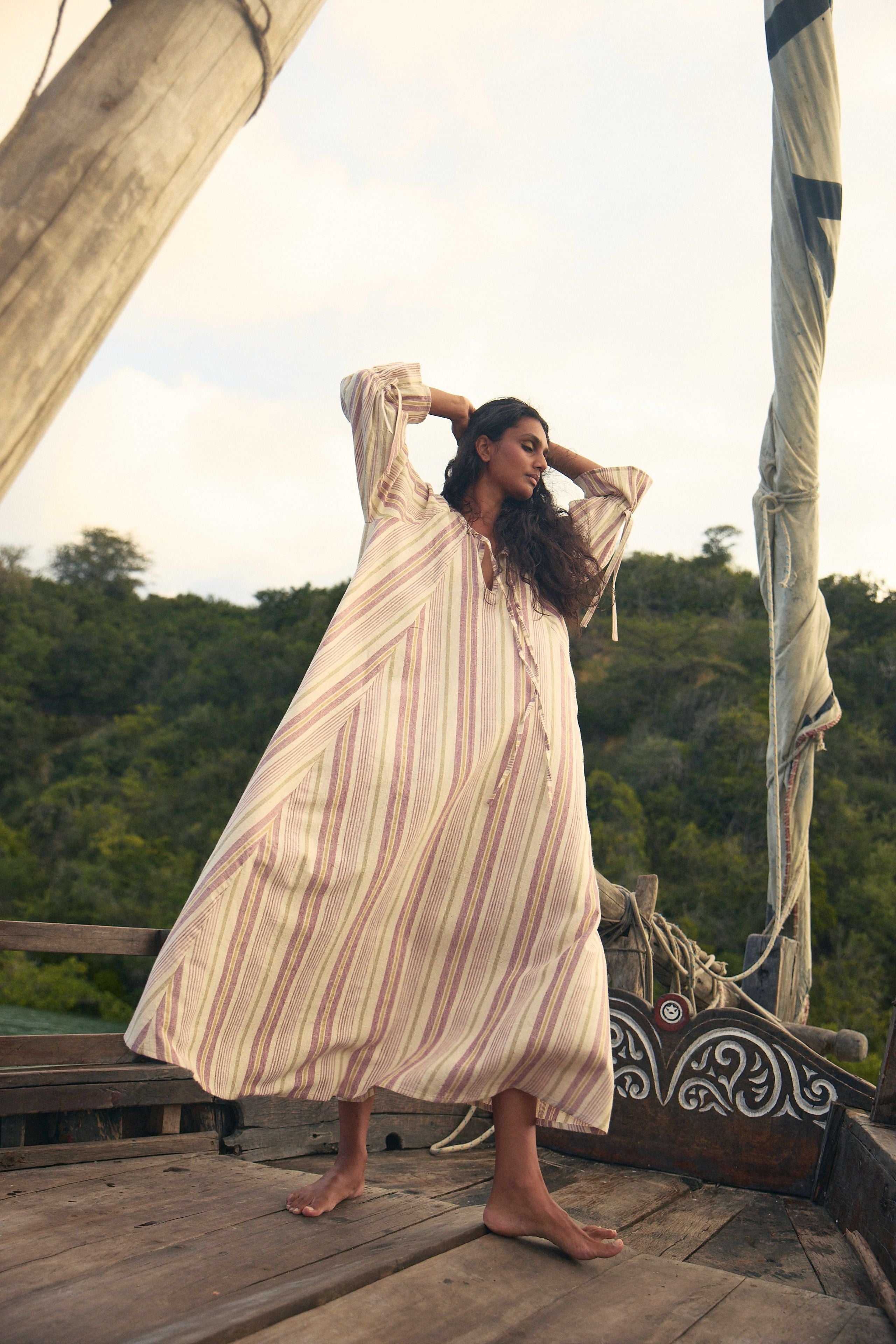 Maxi dress - Sisal stripe