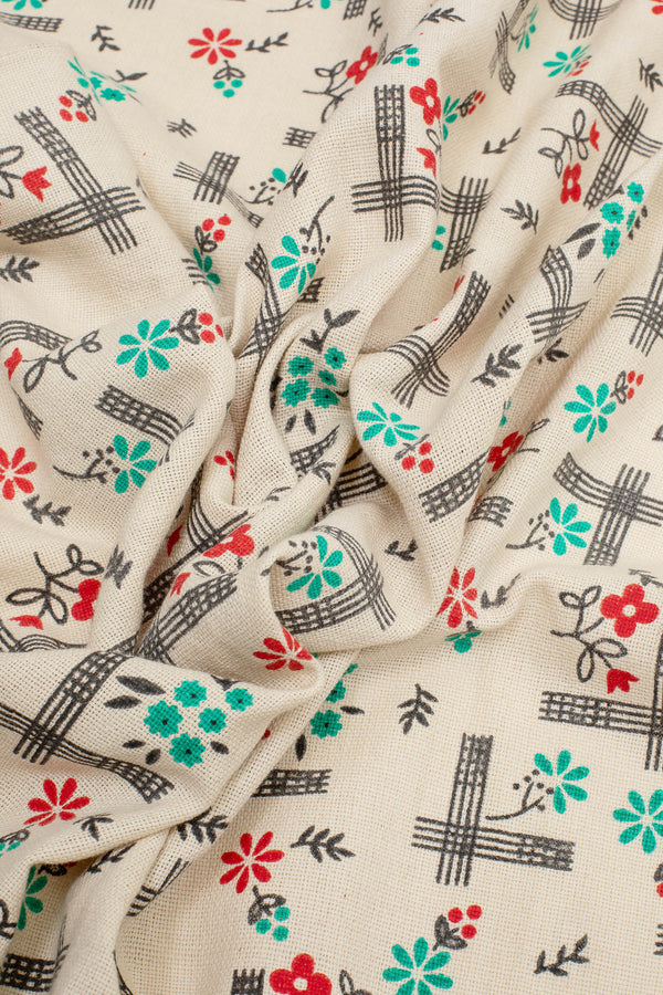 Cowslip Headscarf in Vintage Print