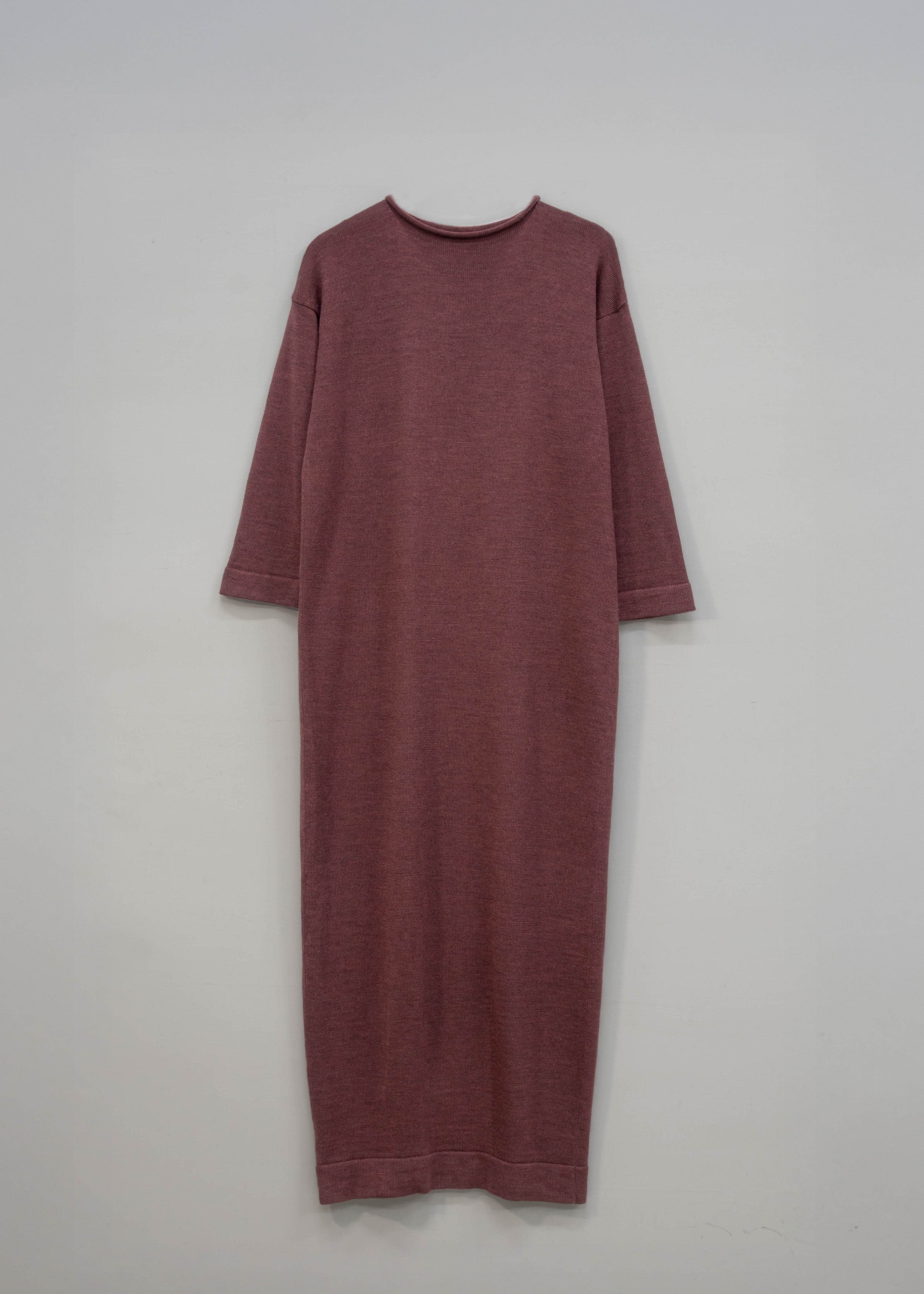 The Seasgair Naturally Dyed Merino Wool Maxi Dress in Heather