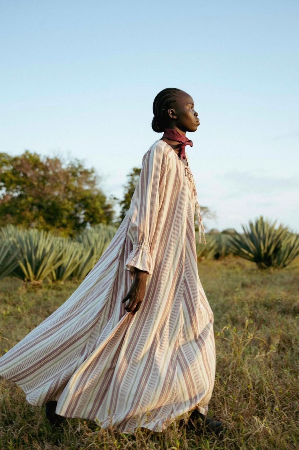 Maxi dress - Sisal stripe