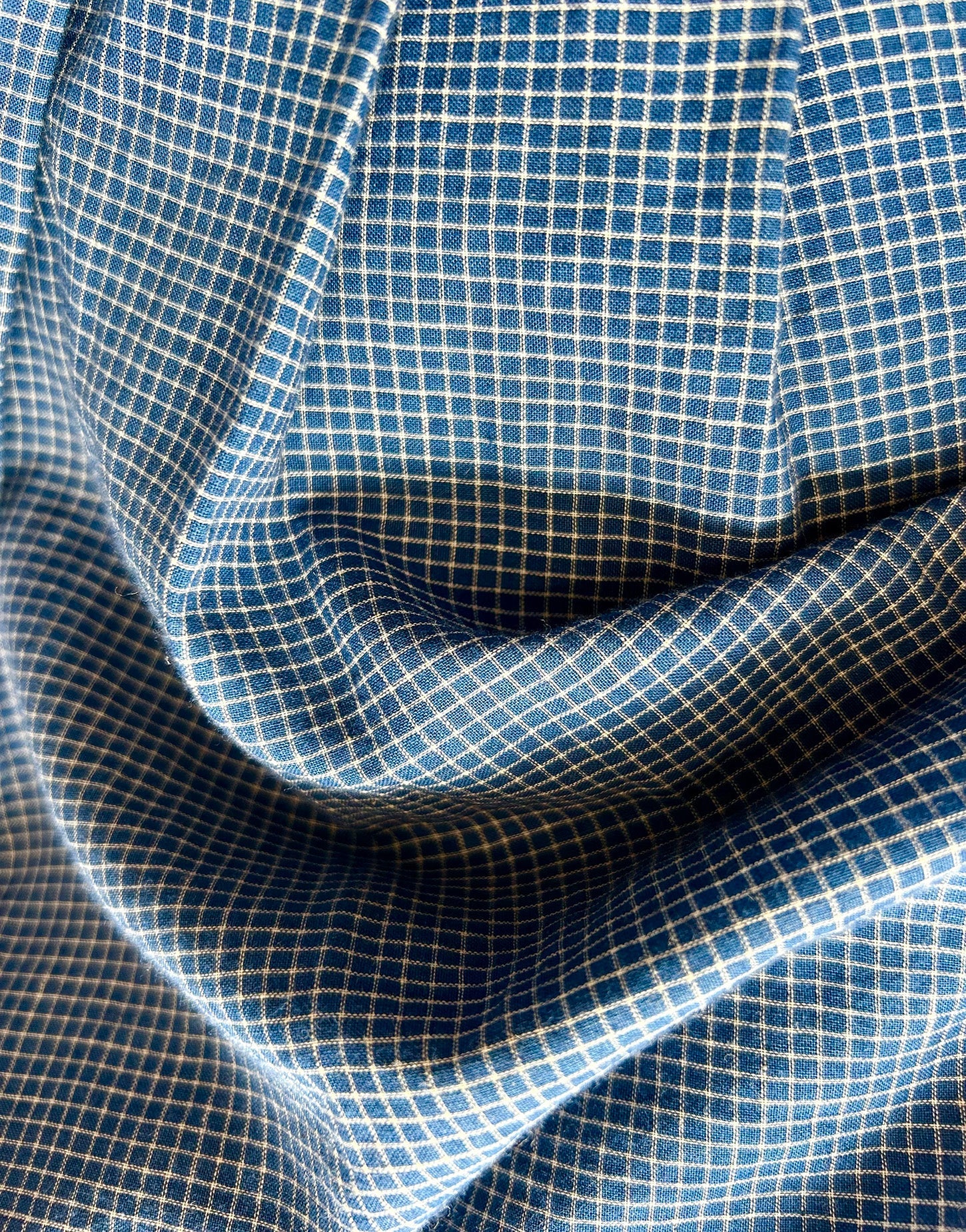 alma skirt | indigo grid