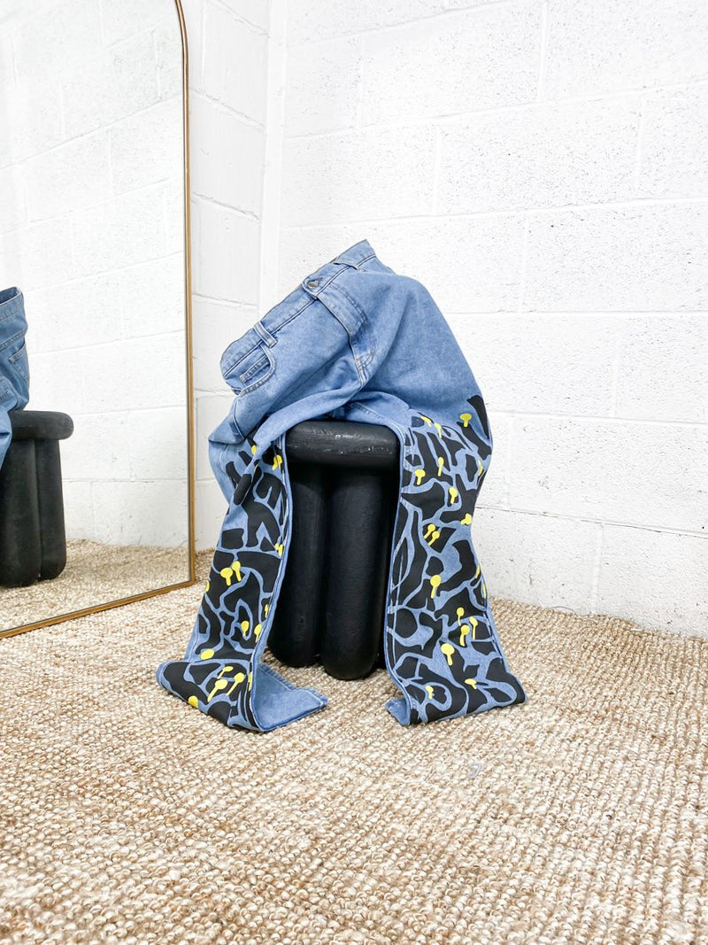 Women's High Waist Jeans | Floral Print | Sustainable | Fanfare