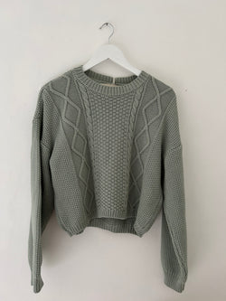 PAOLA Cotton Sweater - Eau de Nil