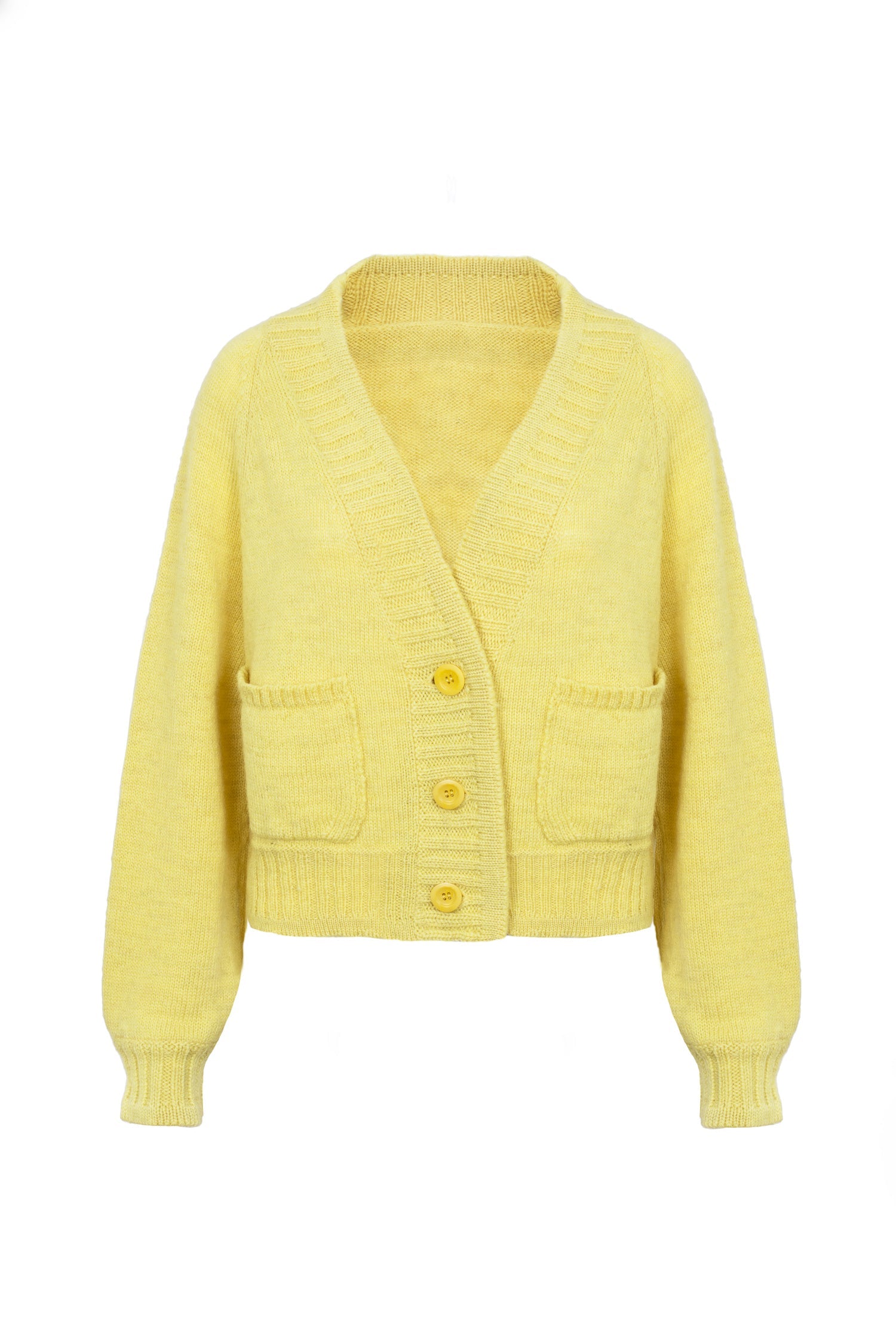 Ingleton Crop Cardigan in Lemon