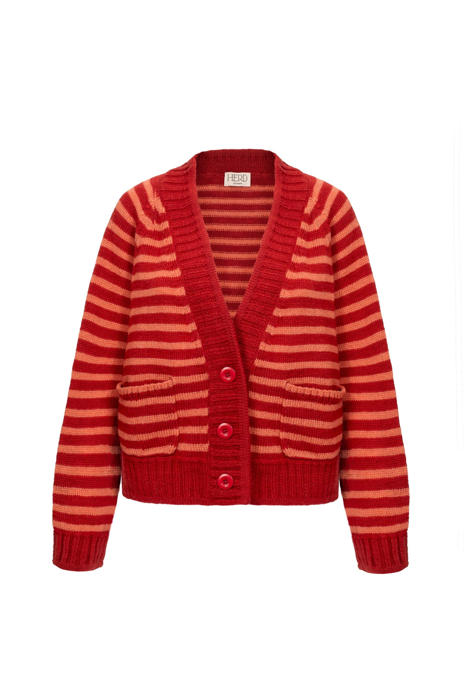 Ingleton Crop Cardigan in Jam & Shrimp