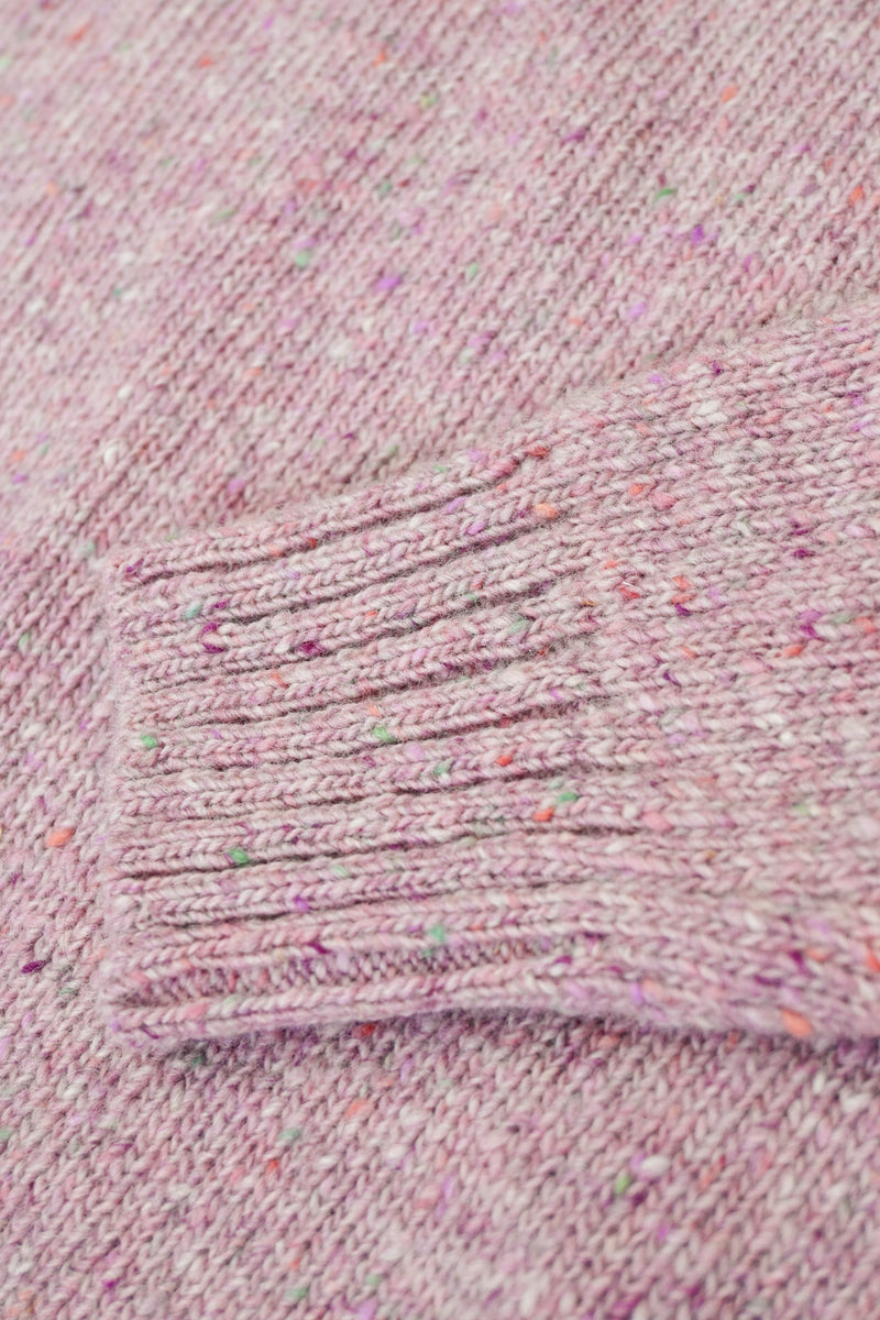 Donegal Merino Wool Sweater in Soft Lilac