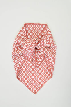 The Orton Weave Triangle Scarf in Washed Henna/Oatmeal