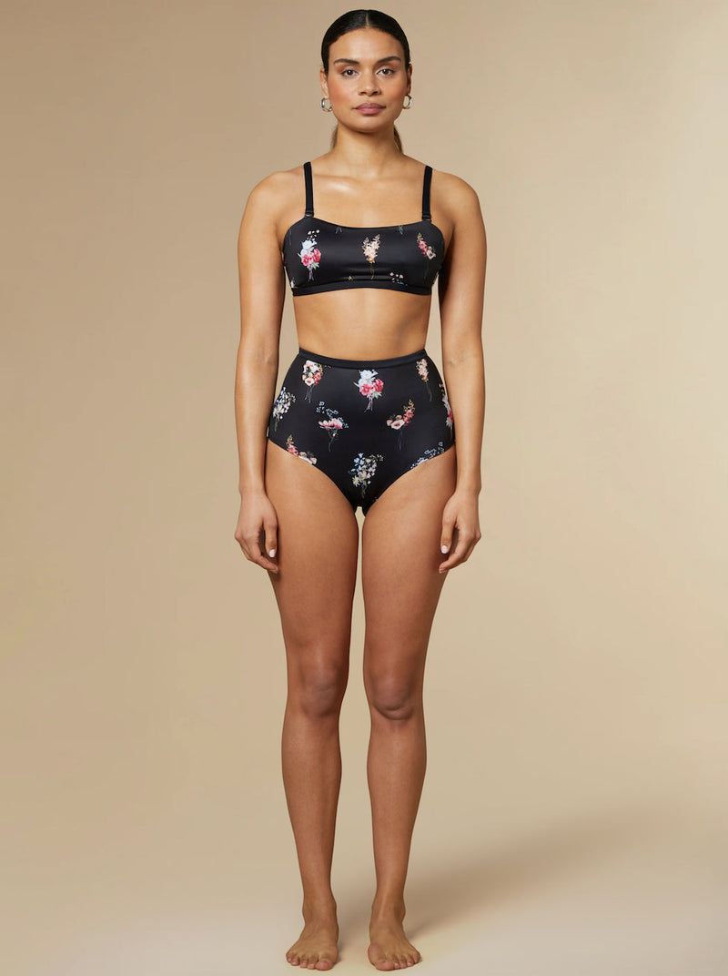 Elna High-Waist Bikini Bottoms Black