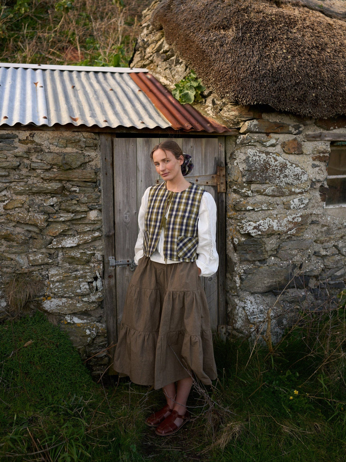 Blakeney Gilet in Forest Twill
