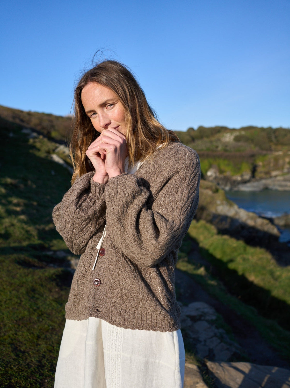 Wyre Cardigan in Loam