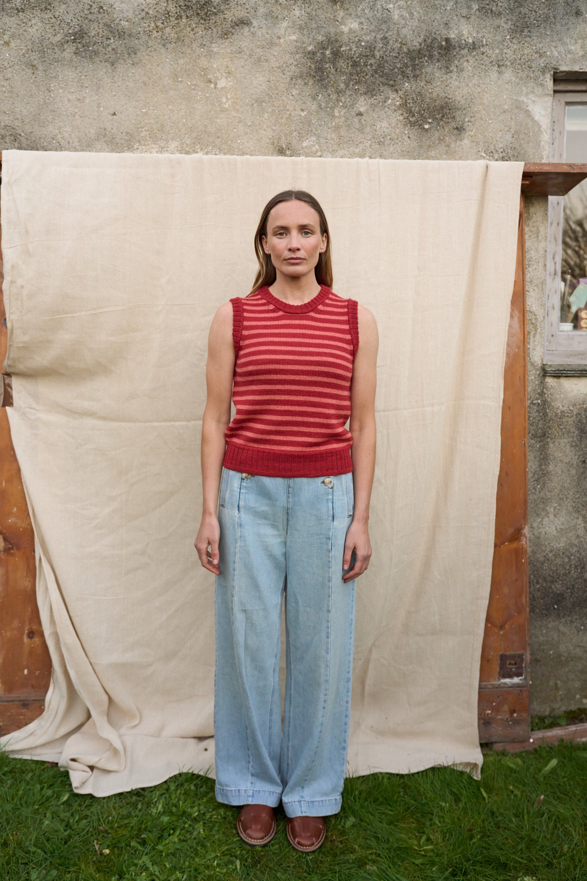 Ingleton Vest in Jam & Shrimp