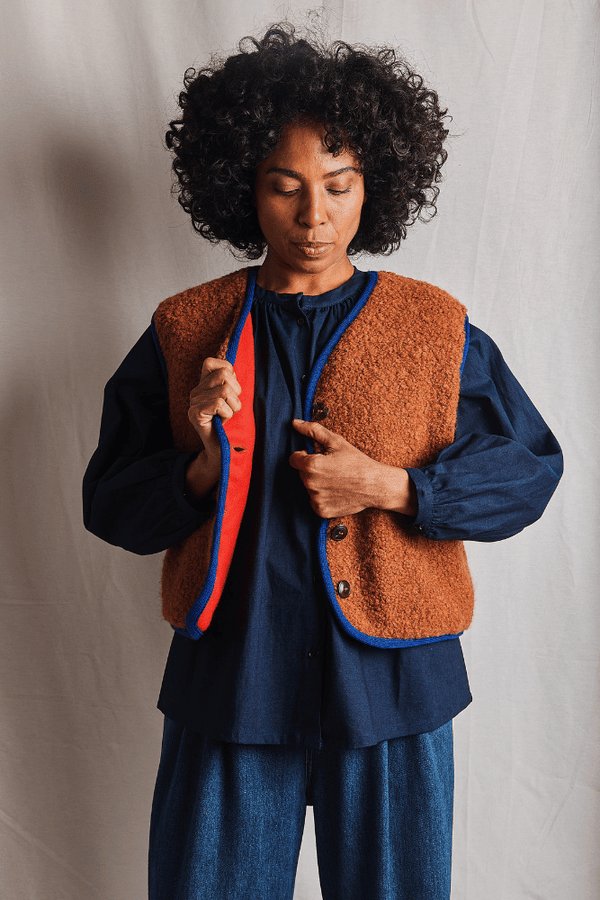 LUCE Wool Vest terracotta