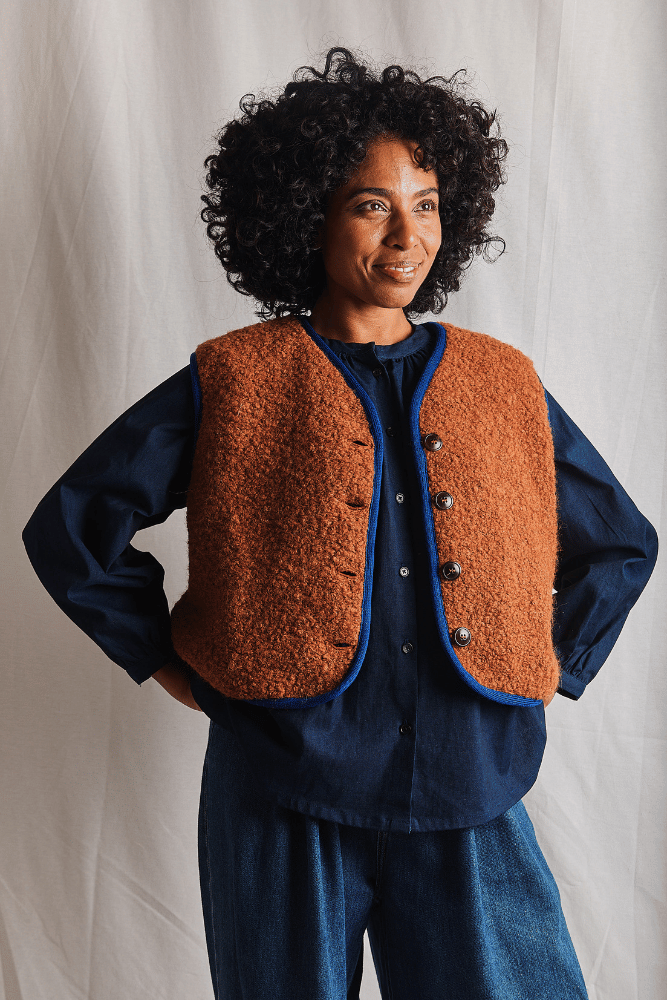LUCE Wool Vest terracotta