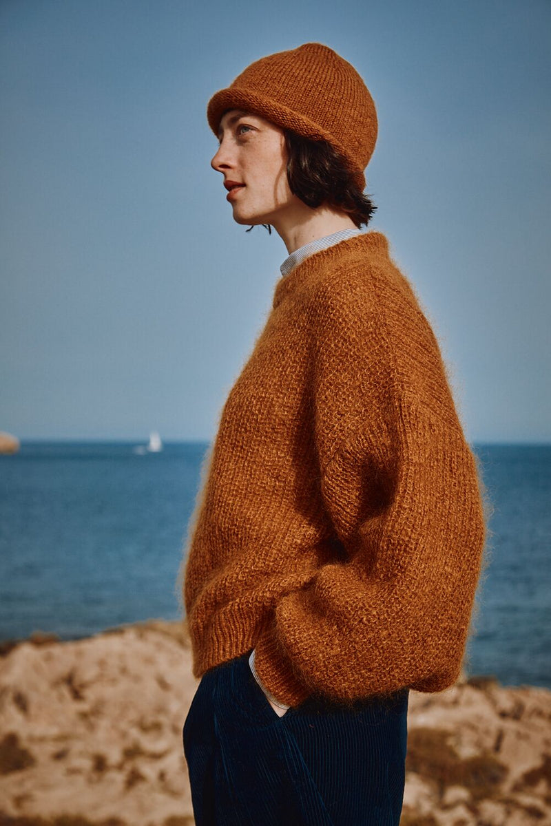 LUCIE Batwing Sweater in Mohair Wool Amber – Gather&See