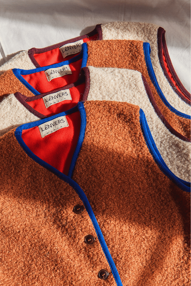 LUCE Shepherd's Vest in Curly Alpaca - Terra