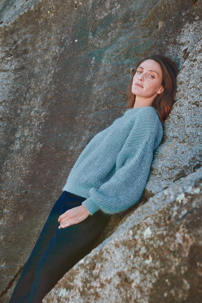 LUCIE Mohair Sweater by Marion Graux x L'Envers - Ice Blue